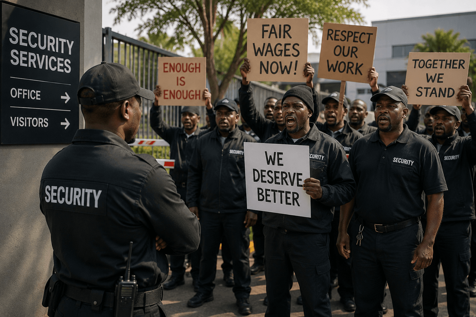 Wage dispute threatens the security industry